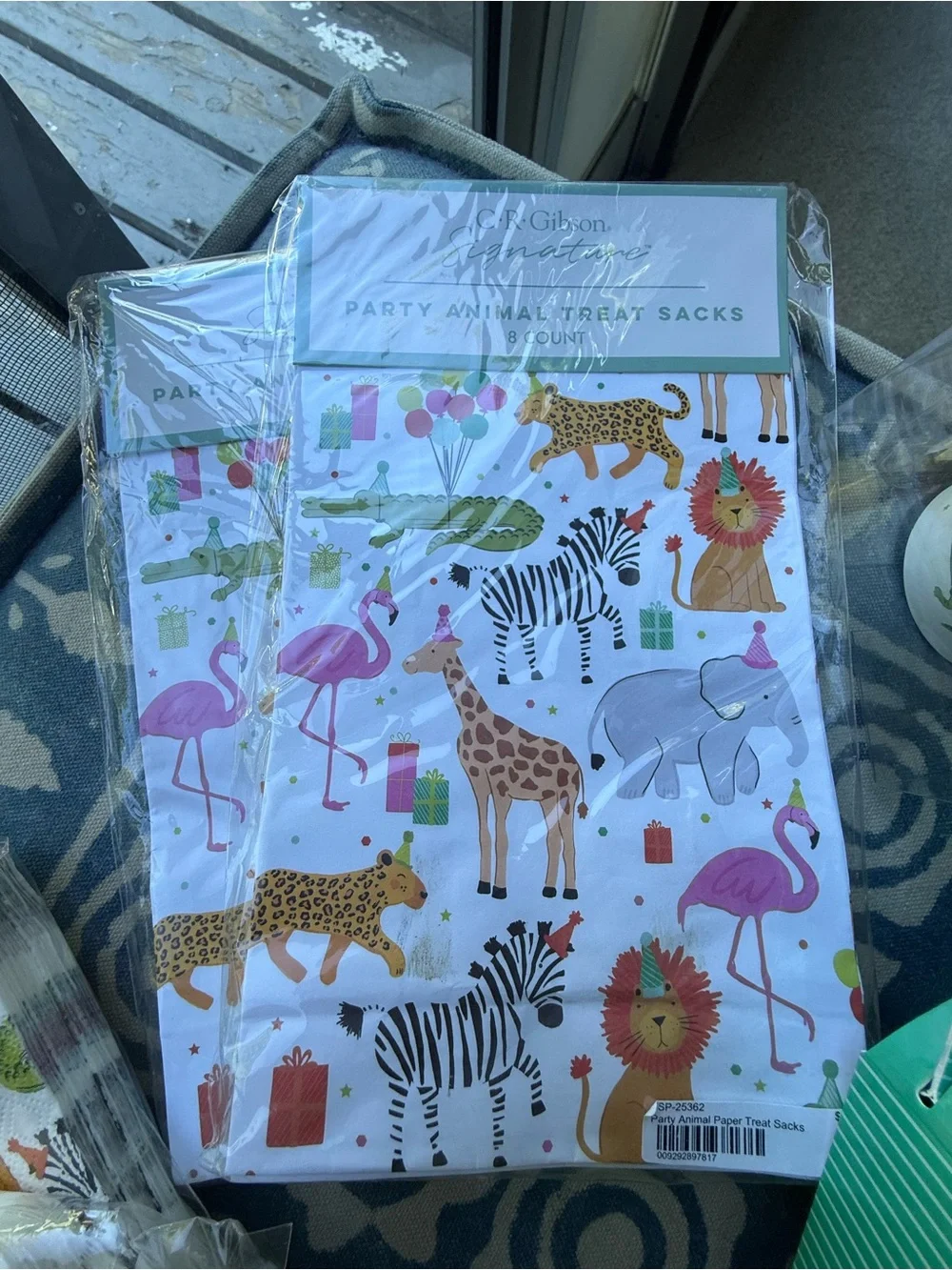 Wallis Jungle Animal Party Plates, Cups & Peel-and-Stick Decals - Green Accents